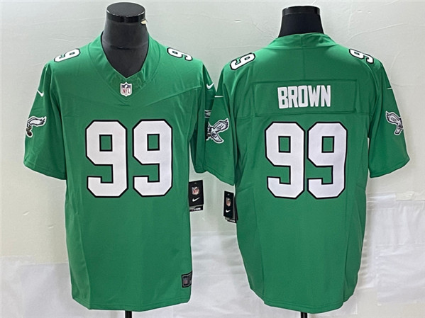 Men's Philadelphia Eagles #99 Jerome Brown Green 2023 F.U.S.E. Vapor Untouchable Stitched Football Jersey